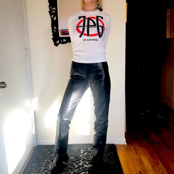 Vintage Designer Leather Pants - Picture 2 of 6